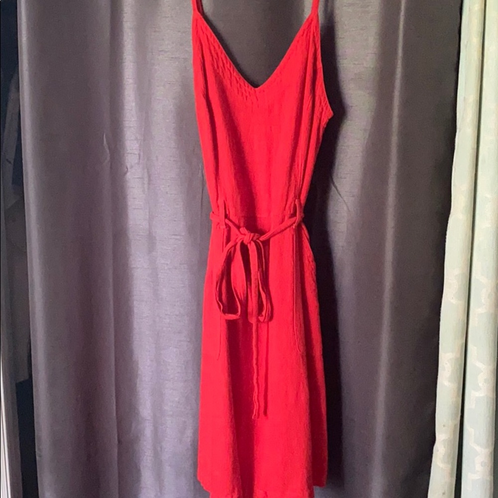 Casual red dress